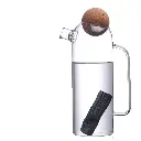 Carafe filtrante en verre + 1 Charbon végétal Binchotan bio filtre à eau